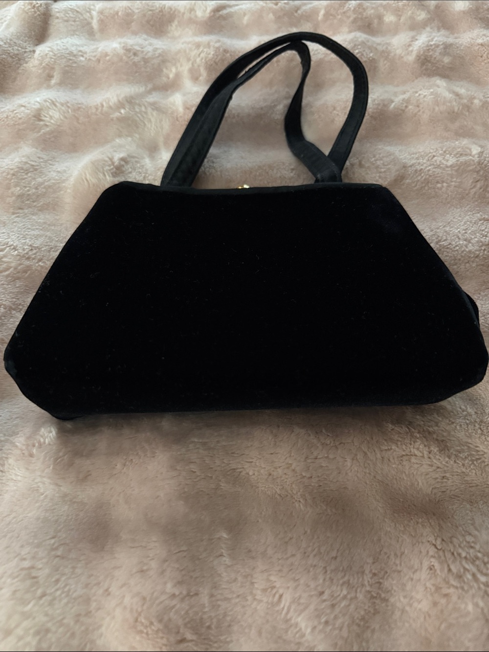 Classic Black Velvet Mini Shoulder Bag